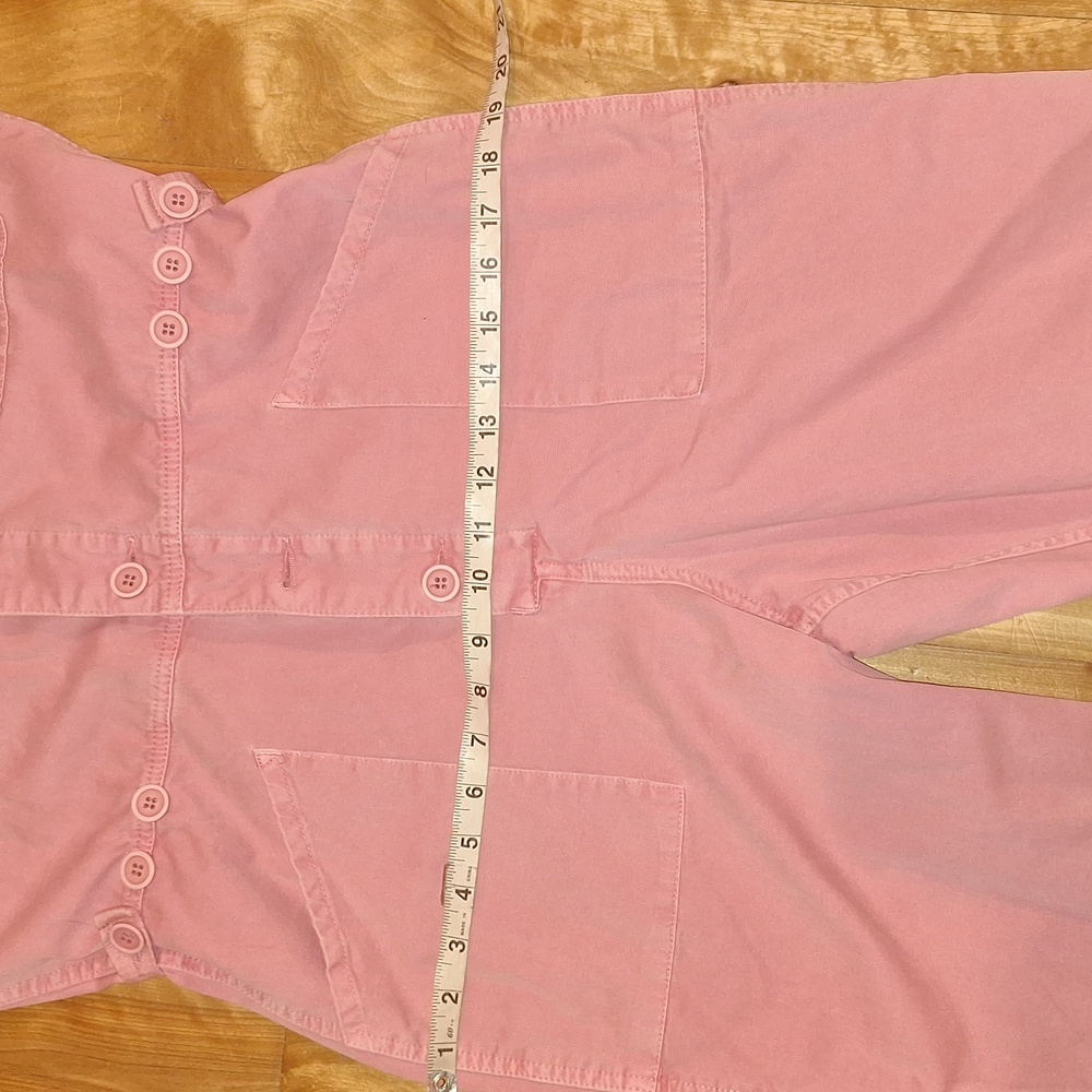NWOT Pistola Bubblegum Pink Short Sleeve Utility Jumpsuit Size Small 100% Cotton - Picture 8 of 11